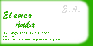 elemer anka business card