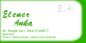 elemer anka business card